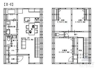 広島県福山市南蔵王町4-1-34【テラスハウス】の間取り