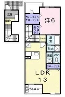 プラシードS【203号室】の間取り