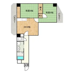 グランディ・マン【205号室】の間取り