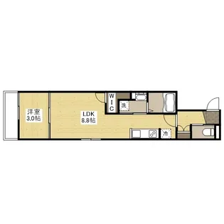 月光福山中央弐番館【206号室】の間取り