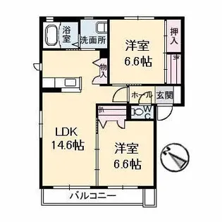 SAKURA B棟【0201号室】の間取り