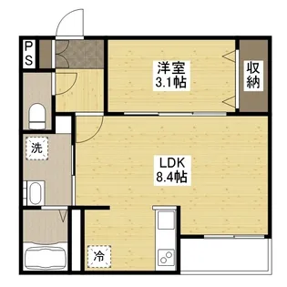 月光福山東壱番館【308号室】の間取り