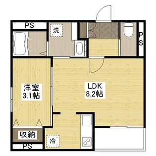 月光福山東壱番館【0110号室】の間取り