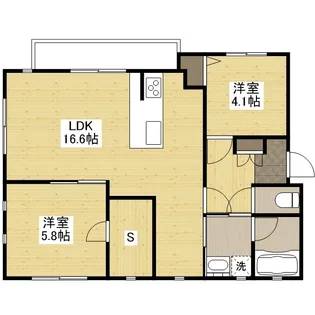 エーリッシュ新涯【202号室】の間取り