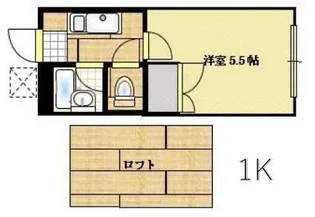 プラザドゥオーロラ【207号室】の間取り