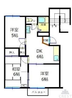 エステート内田【202号室】の間取り