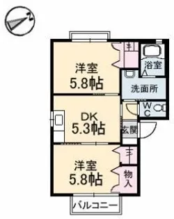 シャーメゾンナカシマ【201号室】の間取り