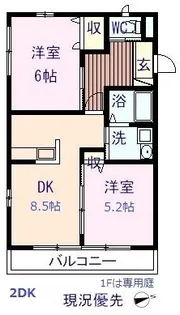 ソレイユ金江【0202号室】の間取り
