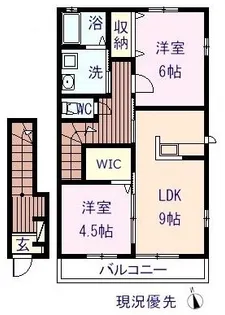 プランドールA【202号室】の間取り