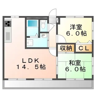 フルーヴ394【203号室】の間取り