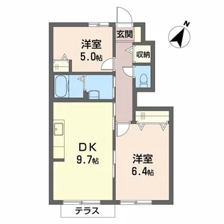 ブランシェ佐藤【0105号室】の間取り