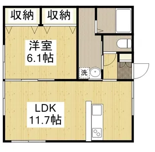 メゾンエル沖野上【4-01号室】の間取り