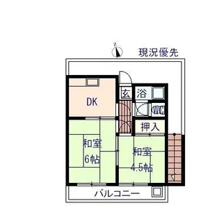 高垣アパート【202号室】の間取り