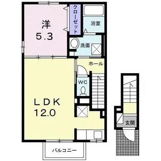 サニーガーデン K【0201号室】の間取り