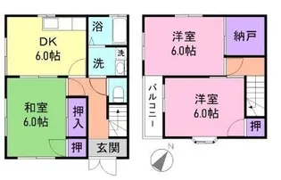 広島県福山市西新涯町2丁目16-37-7【一戸建】の間取り