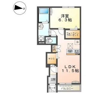 グランコート【102号室】の間取り