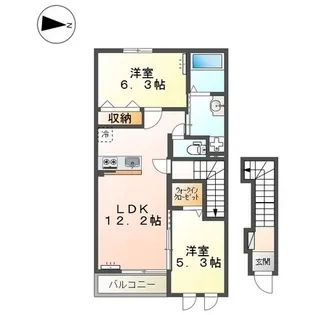 グランコート【203号室】の間取り