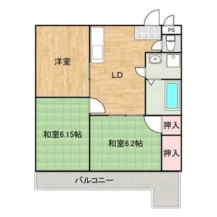 エスポワール神辺【401号室】の間取り