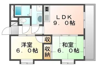 サンオーレ川口【401号室】の間取り