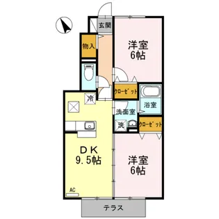 サンローズコート【103号室】の間取り