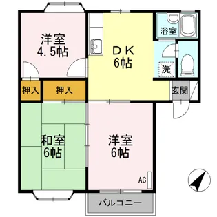グランヴィル小畑B【0102号室】の間取り