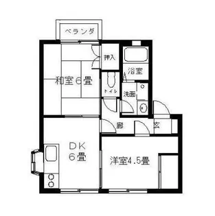 アプロード東手城 A【201号室】の間取り