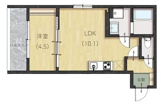 PLANO南蔵王【204号室】の間取り