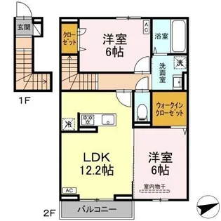 サニーコート木之庄【203号室】の間取り