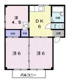 シティハイツ山田C【201号室】の間取り