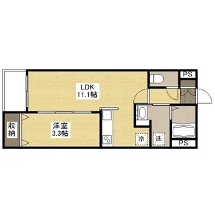 月光福山東弐番館【107号室】の間取り