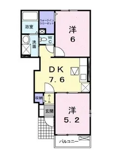 フィオーレ【104号室】の間取り