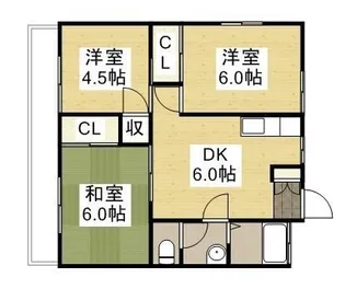 コーポ田上【0102号室】の間取り