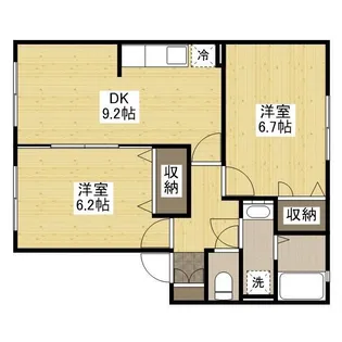 サニーハイツS【0102号室】の間取り