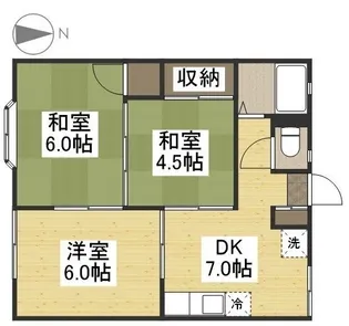 パレスナカシマ木之庄【0202号室】の間取り