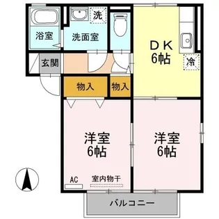 ルピナ深津【0205号室】の間取り