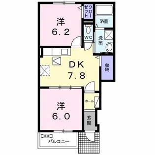 ナチュラルプラス【103号室】の間取り