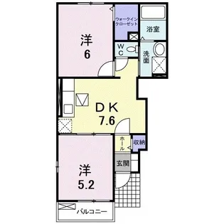 ディア レストA【0101号室】の間取り