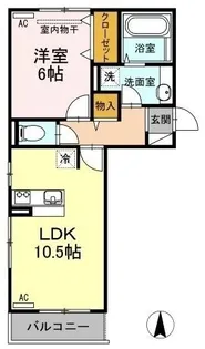 アメニタ【0303号室】の間取り