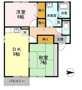 ローズガーデン【0201号室】の間取り