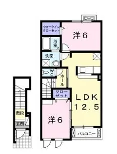 アダージョA【0202号室】の間取り