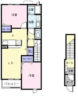 ガーデンハウスA【0201号室】の間取り