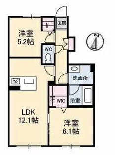 シャーメゾンファンスタ【0104号室】の間取り