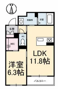 グランマスト南手城【0302号室】の間取り