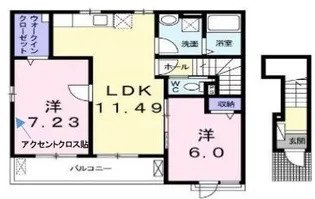 グリーンヒルズ福山 弐番館【203号室】の間取り