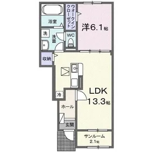 ピュア クロッシュ【0103号室】の間取り