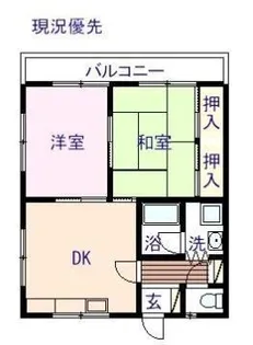 サンパレスひよりが丘C【101号室】の間取り