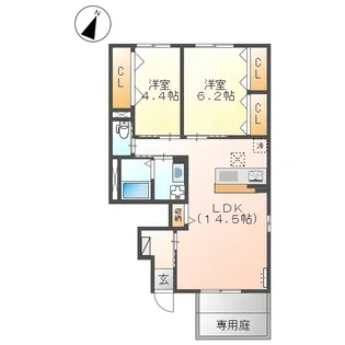 アルページュ【0105号室】の間取り