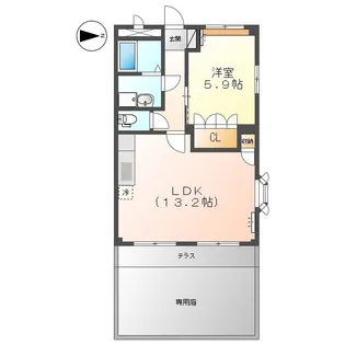 サン ヴィラージュ【0101号室】の間取り