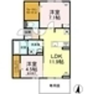 ソレイユ深津【0301号室】の間取り