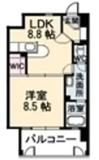 フラットリア御船【0302号室】の間取り